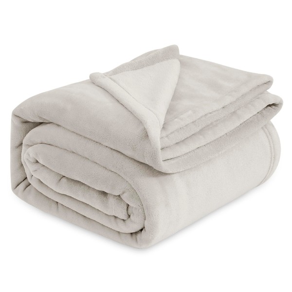 Bedsure Fleece Bed Blankets Full Size Linen - Soft Lightweight