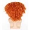 LeMarnia Mad Hatter Wig Orange Short Curly Wig for Halloween