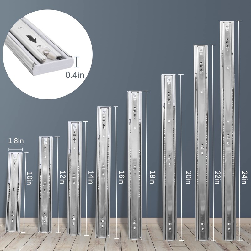 Soft Close Drawer Slides,Drawer Slides 22 inch,6 Pairs Cabinet Drawer