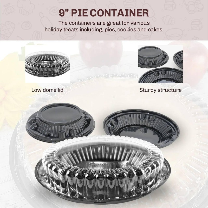 KitchenDance 9 Inch Two Piece Pie Container with Low Dome