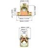 QWORK 1.2" Dia Steel Groove Rigid Caster Wheel, 4 Pack