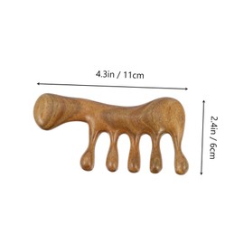 Healeved Wooden Massage Comb Smooth Multi Purpose Comb for Scalp Care and Portable Wooden Design for Home and Travel Use