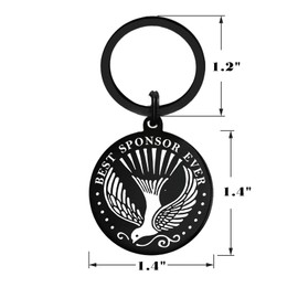 Confirmation Sponsor Gifts for Men Women - Best Sponsor Ever Keychain - May You Be Proud of the Work You Do Stainless Steel Sponsor Appreciation Gift