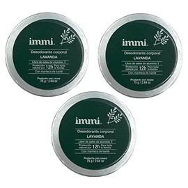 Immi Desodorantes Lavanda paquete con 3 piezas de 75 g c/u