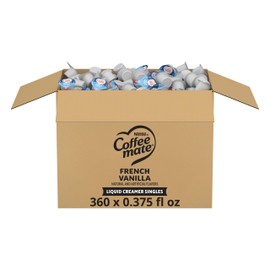 Nestle Coffee mate Coffee Creamer, French Vanilla, Liquid Creamer Singles, Non Dairy, No Refrigeration, 0.375 fl oz Tubs (Pack of 360)