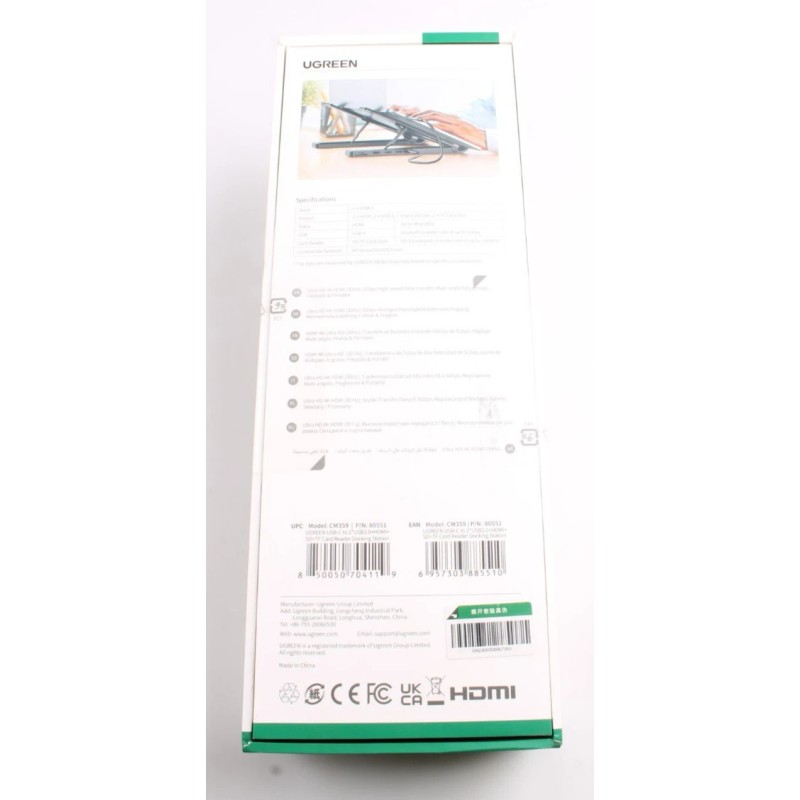 UGREEN 5-in-1 USB-C Laptop Adapter & Stand Docking Station HDMI/USB-A/SD/