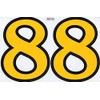 1 Sheet - 2 x Large Number 8 Yellow Height