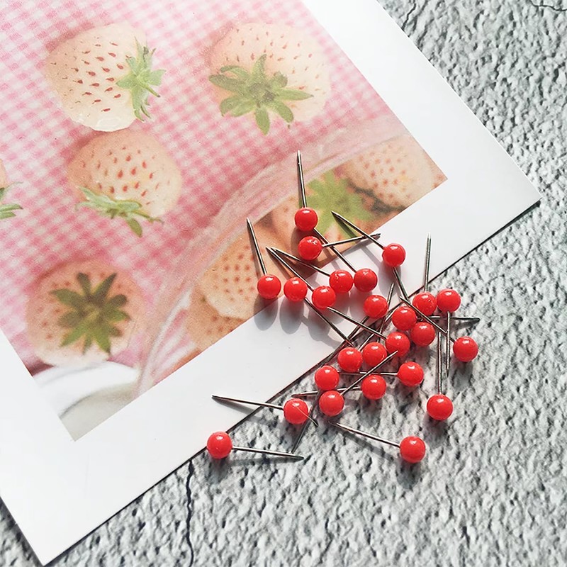 ZZHXSM 300 Packs Cork Board Floor Marking Pegs Red Plastic