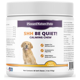 PiccardNaturePets Shh Be Quiet Calming Aid Dog Supplement 60 Soft Chews