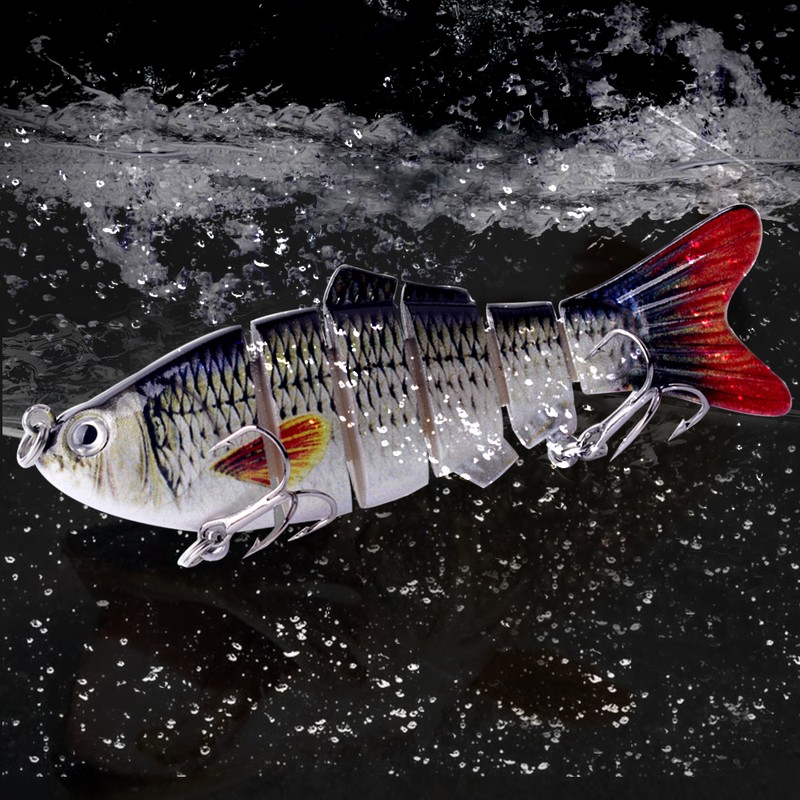 Fishing Lures for Bass Trout 6-segment Hard Body Lures with