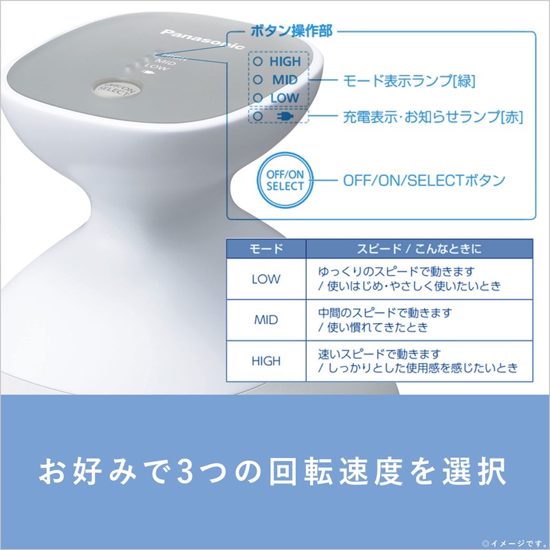 Panasonic EH-HE9G-S Scalp Beauty Salon Touch Type (Spiral) Silver Tone