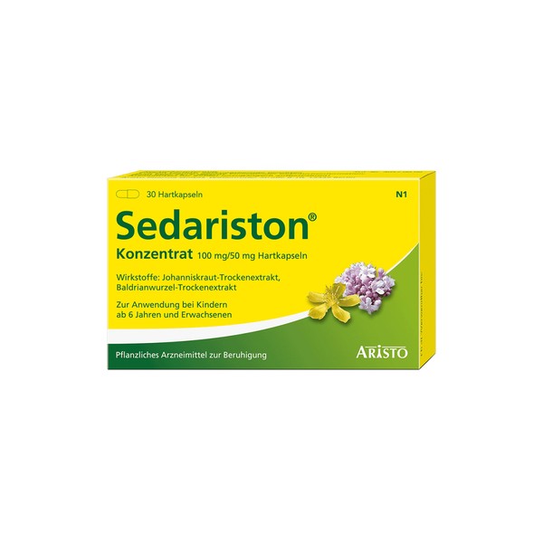 Sedariston Concentrate Hard Capsules for Soothing, Pack of 30 Capsules