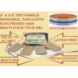 PREMU 20ps Multi Stick Replacement Electrode Pad 2 x 3.5 for Excel Isotron Series Unit