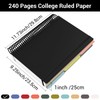Yarotm Notebook Lined A4 - Spiral Binding Notepad 23.5 x