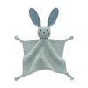 Sage Green Organic Cotton Muslin Bunny Lovey Security Blanket 11"
