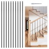 Muzata 10Pack 44'' Wrought Iron Balutser Hollow Straight Bar Metal