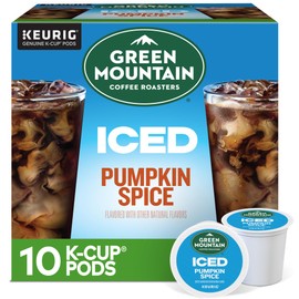 Green Mountain Coffee Brew Over Ice Pumpkin Spice, Keurig Single Serve K-Cup Pods, 10 Count