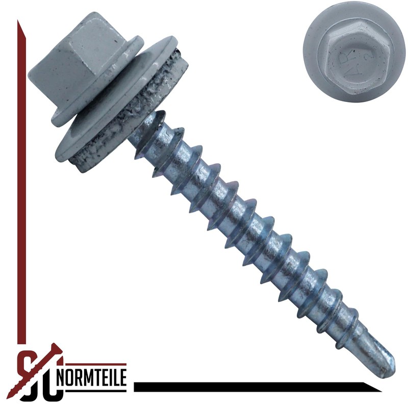 SC5164 Trapezoidal Sheet Metal Screws with EPDM Sealing Washer, 4.8