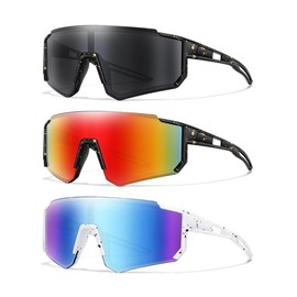 Kid's Outdoor Sports Tinted Lens Sunglasses, Windproof Shield Frame Sunglasses for Girls & Boys, Fashionable Accessories for Cycling Hiking Fishing Travel Beach Vacation:_Multicolor3_one-size