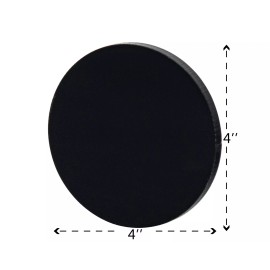 Marketing Holders 4" DIY Black Acrylic Pack of 4 Circle Tiles for Arts and Craft Coaster Painting
