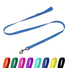 Kidding Pets Waterproof Dog Leash, 5/6 FT Durable Odor-Proof Dog Leashes with Strong Metal Hooks Fits Small Medium or Large Dogs (Blue, 6FT - 1 inch Width)