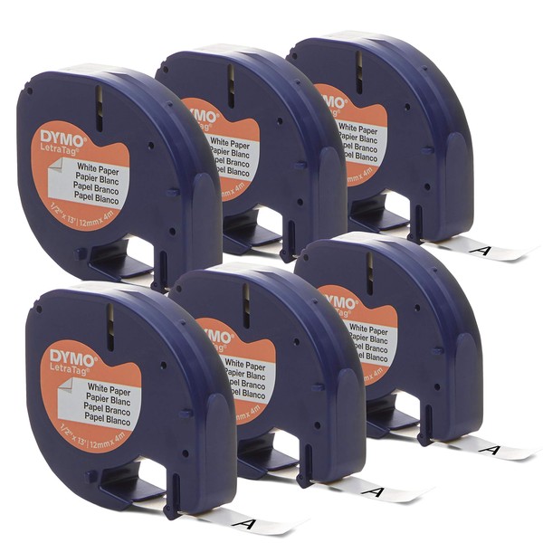 DYMO Authentic Lt Paper Labeling Tape for LetraTag Label Makers,