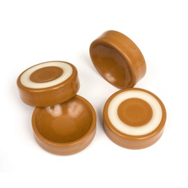 Slipstick CB600 Floor Protector Castor Cups with Non Slip Rubber Grips (Set of 4) 45 mm Round Caster Cups for Furniture Wheels - Caramel