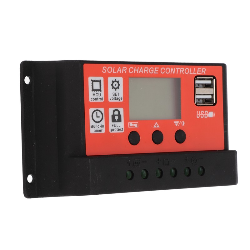 PWM Auto Solar Charge Controller LCD Display Dual USB Solar