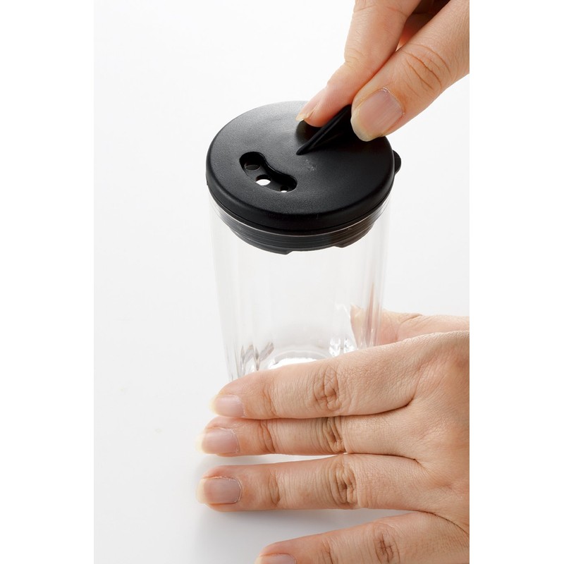 Richell 14761 Powder Condiment Container, S, Brio, Black