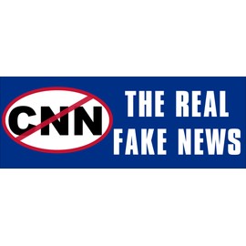 No CNN The Real Fake News Bumper Sticker (pro Trump Anti Main Stream)