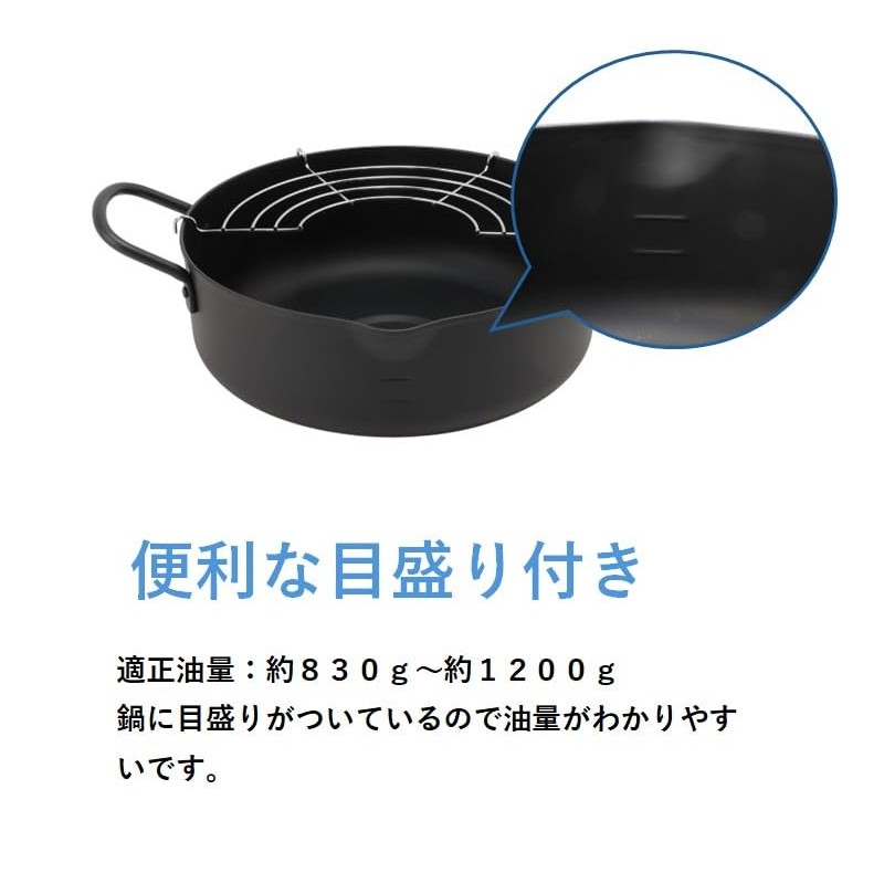 Maruyama Giken DST-25 Iron Tempura Pot, 7.9 inches (20 cm),