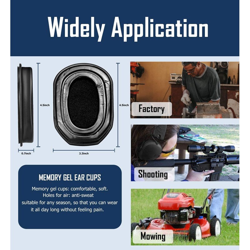 PROHEAR GEP03 2 Pair Upgraded Gel Ear Pads for Walker's