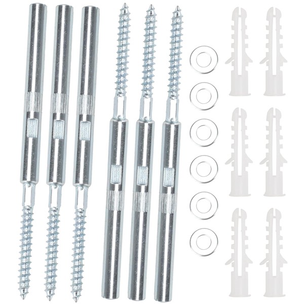 NAHUAA 6Pcs ø12 x 100mm Floating Shelf Bracket Heavy Duty