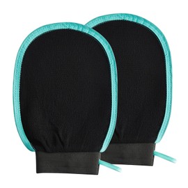 2 Pack Exfoliating Glove Mitt, Reusable Body Scrub Gloves for Shower