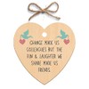 Second Ave Chance Made Us Colleagues Wooden Hanging Friendship Heart