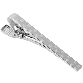 HAWSON Paw Print Tie Clip for Men, Skinny Silver Pet Lover Tie Bar 2 Inch, Cat Dog Owners Gifts for Men