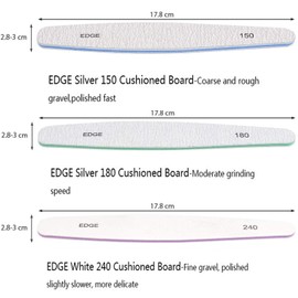 GeekerChip Professional Nail File Set [6 Pieces], Professional Double Sided Nail File 150, 180, 240, 100/180, 220/280, 1000/4000