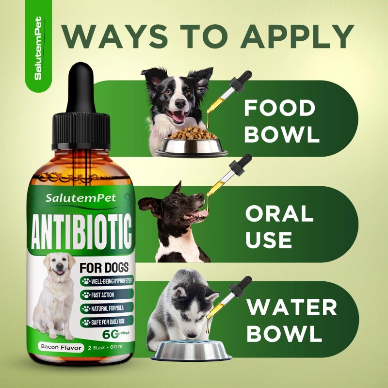 SalutemPet Natural Dog Antibiotics | UTIs, Allergies, Joints, Digestion |