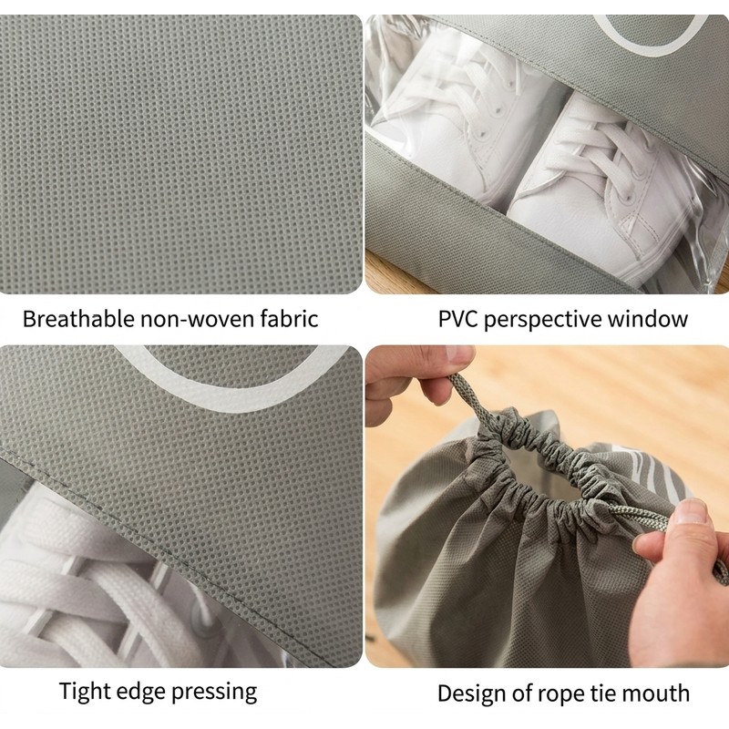 5-Piece Waterproof Shoe Storage Bag Set – Large Capacity Travel