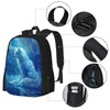 FREE LION Wolf Backpack for Teens Kids Boys Girls, White