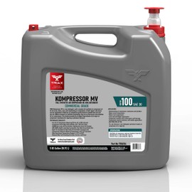 TRIAX Kompressor MV 100 / SAE 30 - Full Synthetic, Multi-Vis Air Compressor Oil - Commercial Grade - for Rotary, Vane, Screw, and Reciprocal - High Temp, 20,000 Hour Life, Non-Detergent (5 Gal Pail)