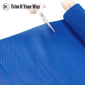 RAY STAR Shelf Liner Non Adhesive 18 Inch x 120 Inch, Kitchen Drawer Liners, Cabinet Liners for Shelves, Non Slip Liner for Kitchen Cabinets, Cupboard, Fridge, Toolbox (Blue)