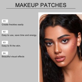 Pack of 6 Glitter Freckles, Glitter Freckles Tattoo Sparkle Freckles Glitter Freckles Tattoo Waterproof Freckle Design Glitter Freckles Glitter Face Tattoos for Women