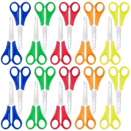 20pcs Kids Scissors, Children Blunt Tip Safety Scissor with CM Scale, Plastic Handle Handmade Scissors, Preschool Training Scissor for School Office Art DIY Craft
