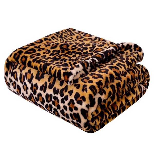 Vessia Vessia Leopard Printed Throw Blanket for Couch,Bed,Sofa, Soft Cozy