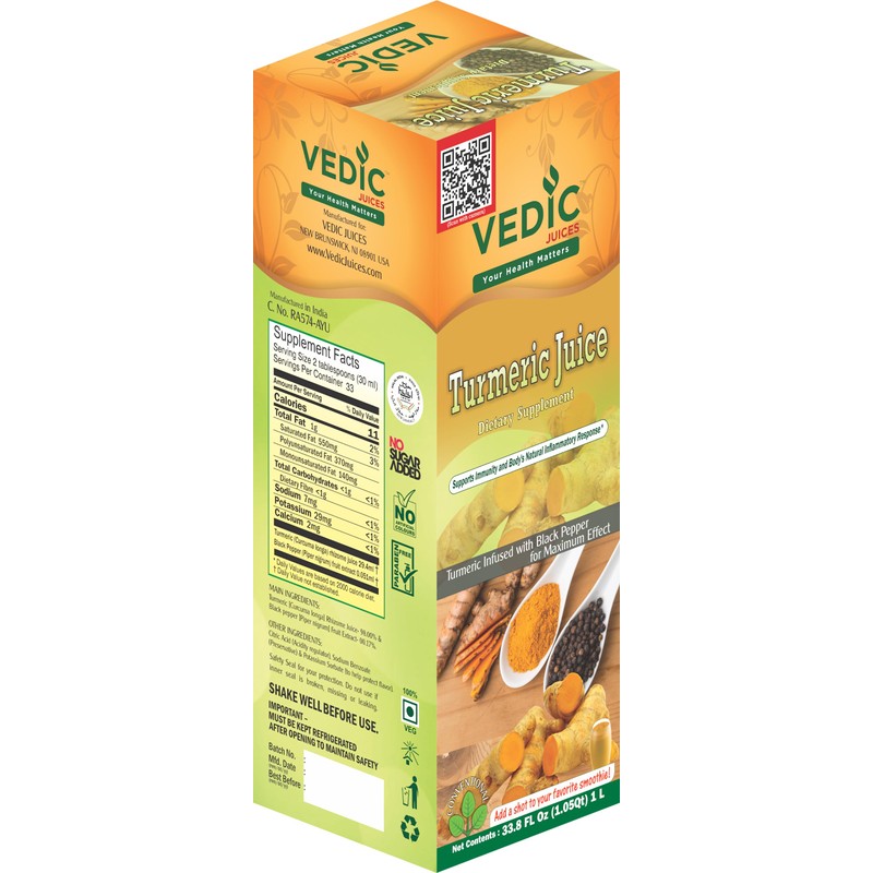 Vedic Juices Pure Turmeric Juice | Premium Quality Turmeric Liquid