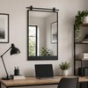 Black Farmhouse Bathroom Mirror - 16" x 24" Wall Mounted