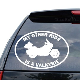 DiamondCutStickerz My Other Ride Valkyrie Motorcycle Motorbike Decal Sticker Car Truck Motorcycle Window Bumper Laptop Wall Decor - Size (22 inch / 56 cm Wide) - Color (Matte Black)