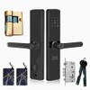 Fingerprint Smart Lock with 2 Lever Handle Set, App Control,