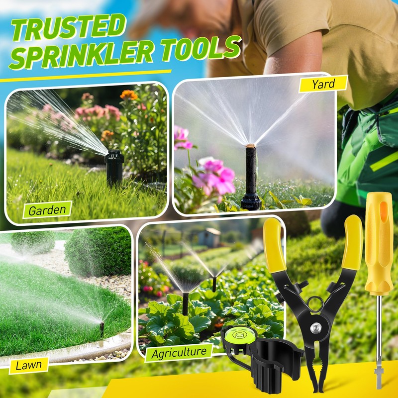 Gulfmew 3 in 1 Sprinkler Head Tool Kit Include Rotor